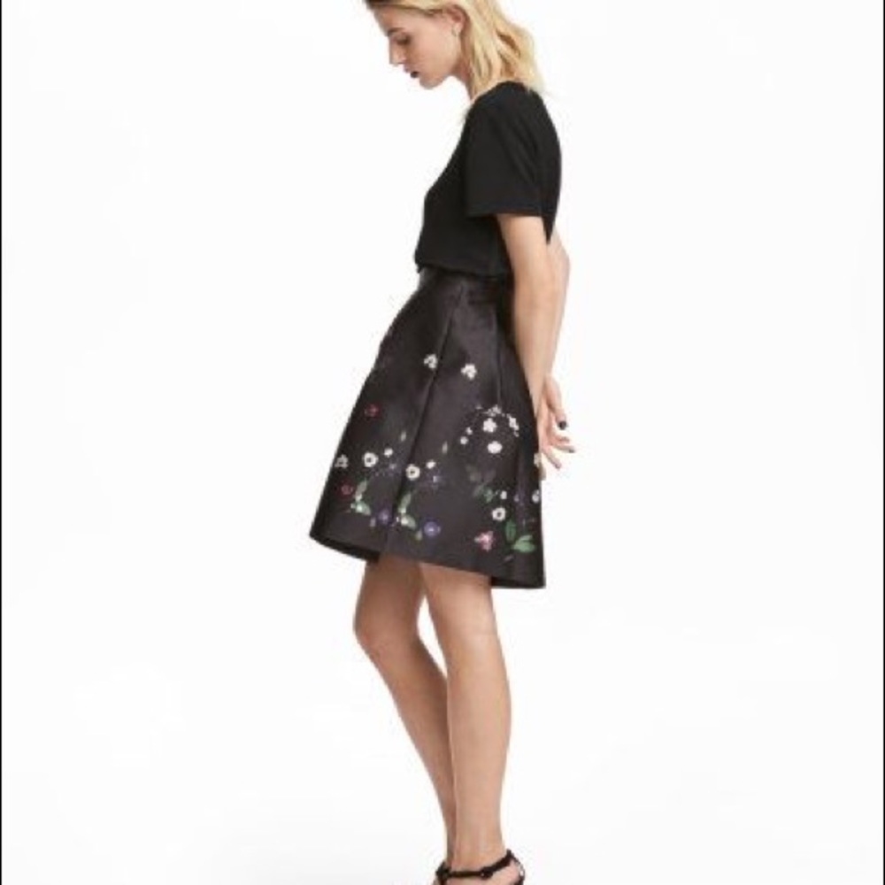 Black Floral skirt